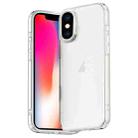 For iPhone XS / X Four Corner Airbag Transparent Glass Phone Case - 1