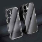 For iPhone 16 Four Corner Airbag Transparent Glass Phone Case - 1