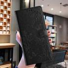 For iPhone 16 Pro Max Butterfly Love Flower Embossed Leather Phone Case(Black) - 2