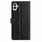 For iPhone 16 Plus Butterfly Love Flower Embossed Leather Phone Case(Black) - 3