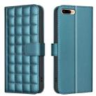 For iPhone SE 2022 / SE 2020 / 8 / 7 Square Texture Leather Phone Case(Green) - 1