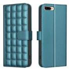 For iPhone 8 Plus / 7 Plus Square Texture Leather Phone Case(Green) - 1