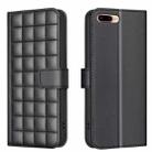 For iPhone 8 Plus / 7 Plus Square Texture Leather Phone Case(Black) - 1
