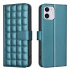 For iPhone 11 Square Texture Leather Phone Case(Green) - 1