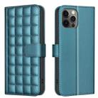 For iPhone 11 Pro Square Texture Leather Phone Case(Green) - 1