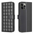 For iPhone 11 Pro Square Texture Leather Phone Case(Black) - 1