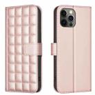 For iPhone 11 Pro Max Square Texture Leather Phone Case(Rose Gold) - 1