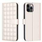 For iPhone 11 Pro Max Square Texture Leather Phone Case(Beige) - 1