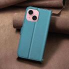 For iPhone 14 / 13 Square Texture Leather Phone Case(Green) - 3