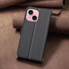 For iPhone 14 / 13 Square Texture Leather Phone Case(Black) - 3