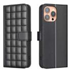 For iPhone 13 Pro Square Texture Leather Phone Case(Black) - 1