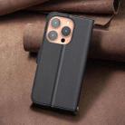 For iPhone 13 Pro Square Texture Leather Phone Case(Black) - 3