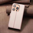 For iPhone 14 Pro Max Square Texture Leather Phone Case(Rose Gold) - 3