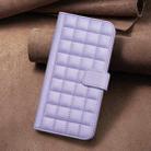 For iPhone 15 Square Texture Leather Phone Case(Purple) - 2