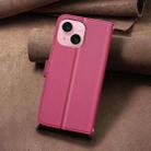 For iPhone 15 Square Texture Leather Phone Case(Red) - 3