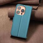 For iPhone 15 Pro Square Texture Leather Phone Case(Green) - 3