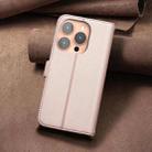 For iPhone 15 Pro Square Texture Leather Phone Case(Rose Gold) - 3