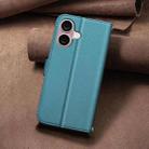 For iPhone 16 Square Texture Leather Phone Case(Green) - 3