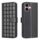 For iPhone 16 Plus Square Texture Leather Phone Case(Black) - 1