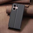 For iPhone 16 Plus Square Texture Leather Phone Case(Black) - 3