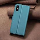 For iPhone XR Square Texture Leather Phone Case(Green) - 3