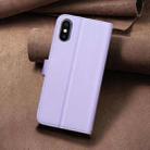 For iPhone XR Square Texture Leather Phone Case(Purple) - 3