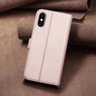 For iPhone XS Max Square Texture Leather Phone Case(Rose Gold) - 3