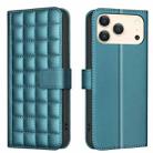 For iPhone 17 Pro Max Square Texture Leather Phone Case(Green) - 1