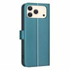 For iPhone 17 Pro Max Square Texture Leather Phone Case(Green) - 3