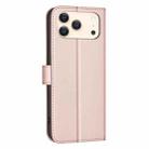 For iPhone 17 Pro Max Square Texture Leather Phone Case(Rose Gold) - 3