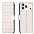For iPhone 17 Pro Max Square Texture Leather Phone Case(Beige) - 1