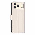 For iPhone 17 Pro Max Square Texture Leather Phone Case(Beige) - 3