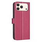For iPhone 17 Pro Max Square Texture Leather Phone Case(Red) - 3