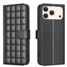 For iPhone 17 Pro Max Square Texture Leather Phone Case(Black) - 1