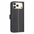 For iPhone 17 Pro Max Square Texture Leather Phone Case(Black) - 3