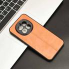 For Honor Magic7 Cow Pattern Sewing Card Bag Phone Case(Orange) - 2