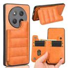 For Honor X60 Pro / X9c / Magic7 Lite Cow Pattern Sewing Card Bag Phone Case(Orange) - 1