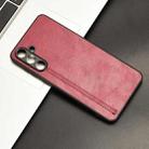 For Samsung Galaxy F55 / M55 / C55 Cow Pattern Sewing Back Cover Phone Case(Red) - 2