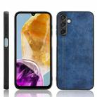 For Samsung Galaxy M15 / F15 Cow Pattern Sewing Back Cover Phone Case(Blue) - 1