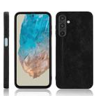 For Samsung Galaxy M35 Cow Pattern Sewing Back Cover Phone Case(Black) - 1