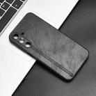 For Samsung Galaxy M35 Cow Pattern Sewing Back Cover Phone Case(Black) - 2