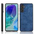 For Samsung Galaxy M54 5G Cow Pattern Sewing Back Cover Phone Case(Blue) - 1
