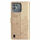 For Blackview A55 Pro Butterfly Love Flower Embossed Leather Phone Case(Gold) - 3