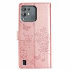 For Blackview A55 Pro Butterfly Love Flower Embossed Leather Phone Case(Rose Gold) - 3