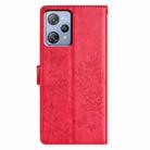 For Blackview A53 / A53 Pro Butterfly Love Flower Embossed Leather Phone Case(Red) - 3