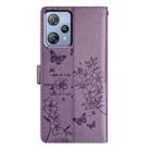 For Blackview A53 / A53 Pro Butterfly Love Flower Embossed Leather Phone Case(Purple) - 3