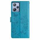 For Blackview A53 / A53 Pro Butterfly Love Flower Embossed Leather Phone Case(Blue) - 3