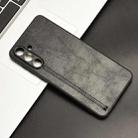For Samsung Galaxy M54 5G Cow Pattern Sewing Card Bag Phone Case(Black) - 2
