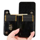 For Samsung Galaxy M54 5G Cow Pattern Sewing Card Bag Phone Case(Black) - 3
