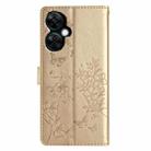 For OnePlus Nord CE 3 Lite 5G Butterfly Love Flower Embossed Leather Phone Case(Gold) - 3